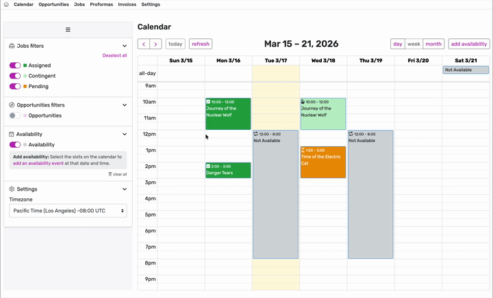 Animated gif showing the drag-and-drop functionality on the calendar